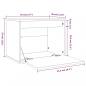 Preview: Wandschrank Grau 45x30x35 cm Massivholz Kiefer