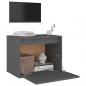 Preview: Wandschrank Grau 45x30x35 cm Massivholz Kiefer