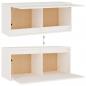 Preview: Wandschrank Weiß 80x30x35 cm Massivholz Kiefer