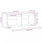 Preview: Wandschrank Honigbraun 80x30x35 cm Massivholz Kiefer