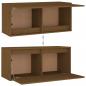 Preview: Wandschrank Honigbraun 80x30x35 cm Massivholz Kiefer