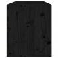 Preview: Wandschrank Schwarz 80x30x35 cm Massivholz Kiefer