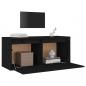 Preview: Wandschrank Schwarz 80x30x35 cm Massivholz Kiefer