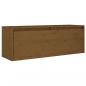 Preview: Wandschrank Honigbraun 100x30x35 cm Massivholz Kiefer