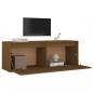 Preview: Wandschrank Honigbraun 100x30x35 cm Massivholz Kiefer