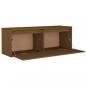 Preview: Wandschrank Honigbraun 100x30x35 cm Massivholz Kiefer