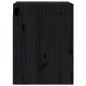 Preview: Wandschrank Schwarz 30x30x40 cm Massivholz Kiefer