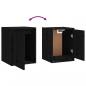 Preview: Wandschrank Schwarz 30x30x40 cm Massivholz Kiefer