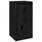 Preview: Wandschrank Schwarz 30x30x60 cm Massivholz Kiefer