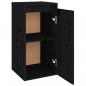 Preview: Wandschrank Schwarz 30x30x60 cm Massivholz Kiefer