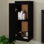 Preview: Wandschrank Schwarz 30x30x80 cm Massivholz Kiefer