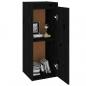 Preview: Wandschrank Schwarz 30x30x80 cm Massivholz Kiefer