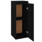 Preview: Wandschrank Schwarz 30x30x80 cm Massivholz Kiefer