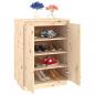 Preview: Schuhschrank 60x35x80 cm Massivholz Kiefer