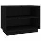 Preview: Schuhschrank Schwarz 60x34x45 cm Massivholz Kiefer