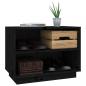 Preview: Schuhschrank Schwarz 60x34x45 cm Massivholz Kiefer