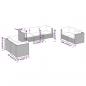 Preview: 7-tlg. Garten-Lounge-Set mit Kissen Poly Rattan Braun