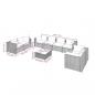 Preview: 9-tlg. Garten-Lounge-Set mit Kissen Poly Rattan Braun