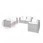 Preview: 6-tlg. Garten-Lounge-Set mit Kissen Poly Rattan Braun