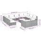 Preview: 12-tlg. Garten-Lounge-Set mit Kissen Braun Poly Rattan