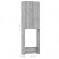 Preview: Waschmaschinenschrank Grau Sonoma 64x25,5x190 cm