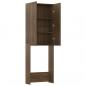 Preview: Waschmaschinenschrank Braun Eiche 64x25,5x190 cm