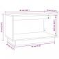 Preview: TV-Schrank 60x35x35 cm Massivholz Kiefer