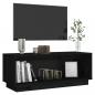 Preview: TV-Schrank Schwarz 90x35x35 cm Massivholz Kiefer