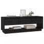 Preview: TV-Schrank Schwarz 110,5x34x40 cm Massivholz Kiefer