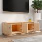 Preview: TV-Schrank 110x34x40 cm Massivholz Kiefer