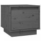 Preview: Nachttische 2 Stk. Grau 35x34x32 cm Massivholz Kiefer