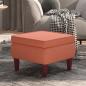 Preview: ARDEBO.de - Hocker mit Holzbeinen Rosa Samt