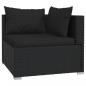 Preview: 4-tlg. Garten-Lounge-Set mit Auflagen Poly Rattan Schwarz