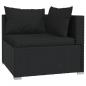 Preview: 4-tlg. Garten-Lounge-Set mit Auflagen Poly Rattan Schwarz