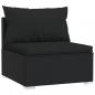 Preview: 4-tlg. Garten-Lounge-Set mit Auflagen Poly Rattan Schwarz