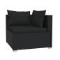 Preview: 4-tlg. Garten-Lounge-Set mit Kissen Poly Rattan Schwarz