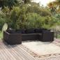 Preview: ARDEBO.de - 6-tlg. Garten-Lounge-Set mit Kissen Poly Rattan Schwarz