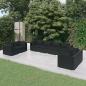 Preview: ARDEBO.de - 8-tlg. Garten-Lounge-Set mit Kissen Poly Rattan Schwarz