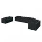 Preview: 8-tlg. Garten-Lounge-Set mit Kissen Poly Rattan Schwarz