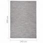 Preview: Outdoor-Teppich Flachgewebe 140x200 cm Braun und Blau