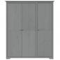 Preview: Kleiderschrank BODO Grau 151,5x52x176,5 cm Massivholz Kiefer