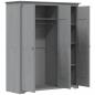 Preview: Kleiderschrank BODO Grau 151,5x52x176,5 cm Massivholz Kiefer