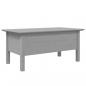 Preview: Couchtisch BODO Grau 100x55x46 cm Massivholz Kiefer