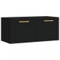 Preview: Wandschrank Schwarz 80x36,5x35 cm Holzwerkstoff