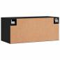 Preview: Wandschrank Schwarz 80x36,5x35 cm Holzwerkstoff