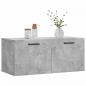 Preview: Wandschrank Betongrau 80x36,5x35 cm Holzwerkstoff