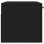 Preview: Wandschrank Schwarz 80x36,5x35 cm Holzwerkstoff