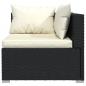 Preview: 8-tlg. Garten-Lounge-Set mit Kissen Poly Rattan Schwarz