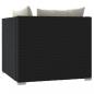 Preview: 2-Sitzer-Sofa mit Kissen Schwarz Poly Rattan