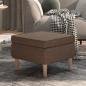 Preview: ARDEBO.de - Hocker mit Holzbeinen Taupe Stoff